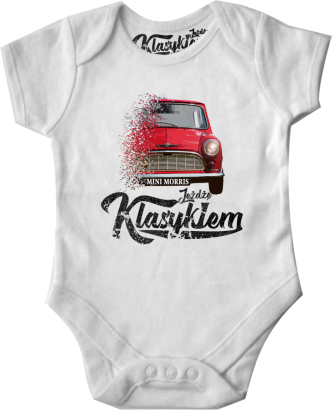 Jeżdżę klasykiem Mini Morris - body dziecięce 