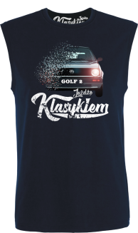 Jeżdżę klasykiem GOLF 2 - top męski bezrękawnik czarny