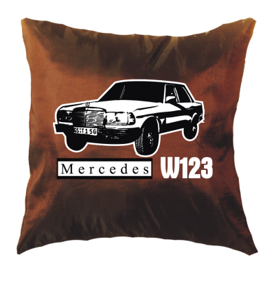 Stary Poczciwy Mesio W123 - poduszka brązowo-czarna