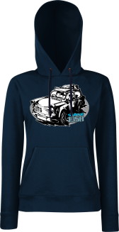 Trabant since 1958 Wakacje - bluza damska z kapturem granatowa