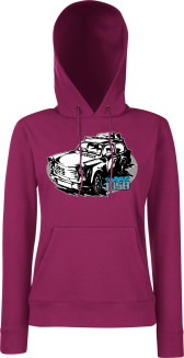 Trabant since 1958 Wakacje - bluza damska z kapturem bordowa