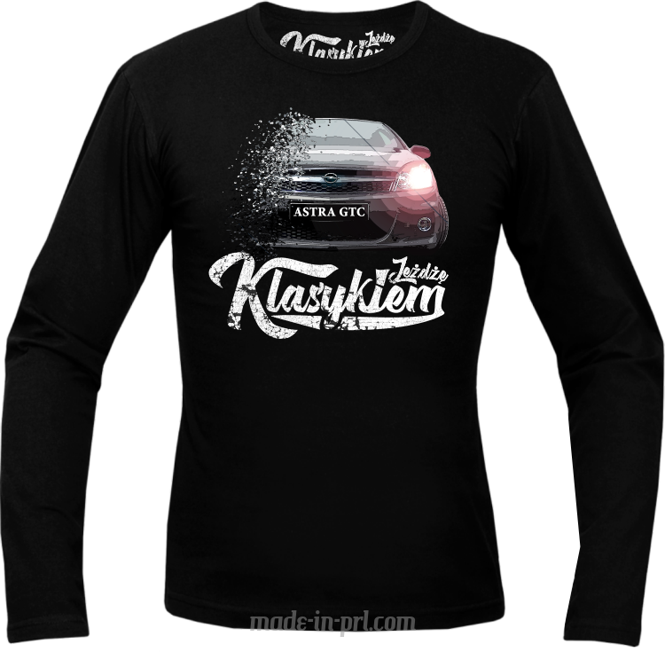 Jeżdżę Klasykiem OPEL Astra GTC - longsleeve męski czarny