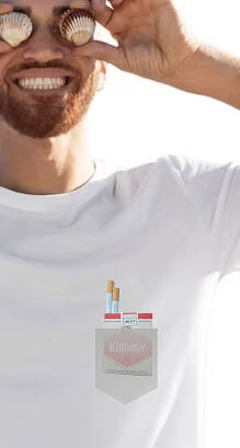 Kieszonka z papierosami  - koszulka męska