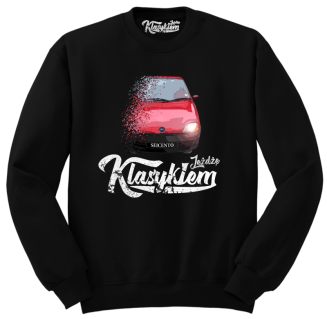 Czarna bluza męska z nadrukiem - SEICENTO 