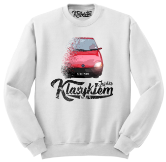 Biała bluza męska z nadrukiem - SEICENTO 