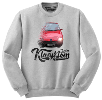 Jasno-szara bluza męska z nadrukiem - SEICENTO 