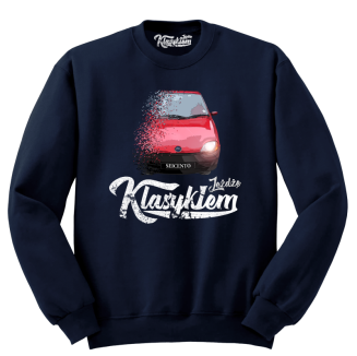 Granatowa bluza męska z nadrukiem - SEICENTO 