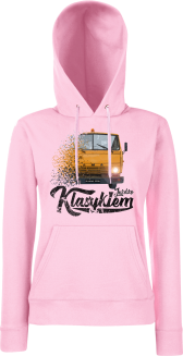 Jeżdżę klasykiem Kamaz 5320 - bluza damska z kapturem różowa