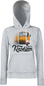 Jeżdżę klasykiem Kamaz 5320 - bluza damska z kapturem melanżowa