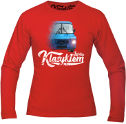 Jeżdżę klasykiem NYSA - longsleeve męski czerwony