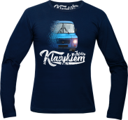 Jeżdżę klasykiem NYSA - longsleeve męski granatowy