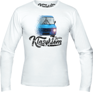 Jeżdżę klasykiem NYSA - longsleeve męski biały