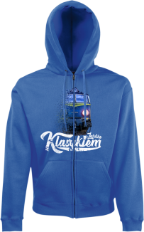 Jeżdżę klasykiem Stary Pociąg PKP - bluza męska kaptur na zamek - 4