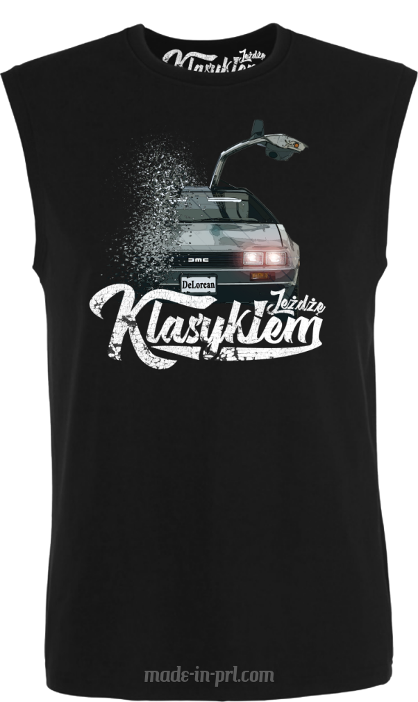 Jeżdżę klasykiem DMC DeLorean - top męski bezrękawnik