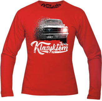 Jeżdżę klasykiem Mustang Ford Shelby GT500 Cobra 1967 - longsleeve męski