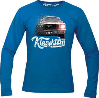Jeżdżę klasykiem Mustang Ford Shelby GT500 Cobra 1967 - longsleeve męski