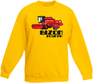 BIZON ZO58NH - Bluza dziecięca standard bez kaptura żółta 