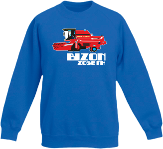 BIZON ZO58NH - Bluza dziecięca standard bez kaptura niebieska 