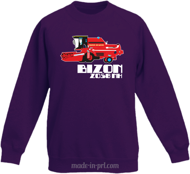 BIZON ZO58NH - Bluza dziecięca standard bez kaptura fiolet 