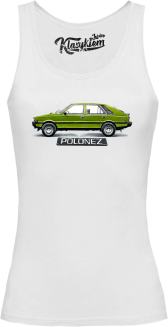Polonez zielony Klasyczny Bok - top damski biały