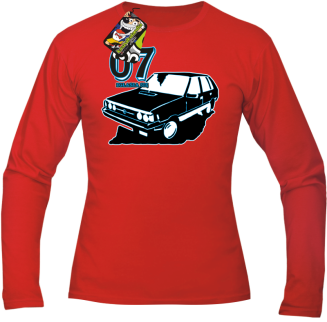 07 zgłasza się Polonez Borewicz Wektor - longsleeve męski czerwony