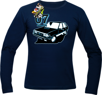 07 zgłasza się Polonez Borewicz Wektor - longsleeve męski granatowy