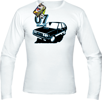 07 zgłasza się Polonez Borewicz Wektor - longsleeve męski biały