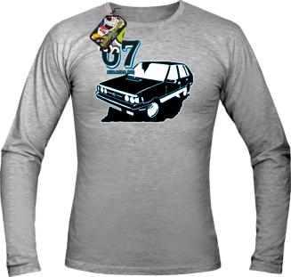 07 zgłasza się Polonez Borewicz Wektor - longsleeve męski melanżowy