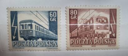 Elektryfikacja kolei 1954r. - znaczki seria 2