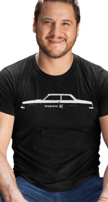 Volvo 142 Retro Car Kontur  - koszulka męska 