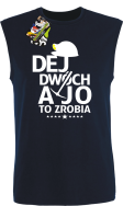 Dej dwóch a jo to zrobia - top męski bezrękawnik granatowy