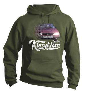 Jeżdżę klasykiem POLONEZ Caro - bluza męska z kapturem khaki