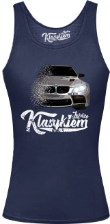 Jeżdżę klasykiem BMW M3 - top damski granatowy