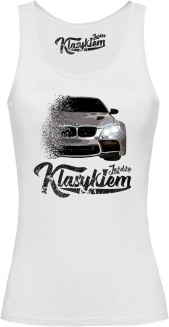 Jeżdżę klasykiem BMW M3 - top damski biały