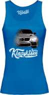 Jeżdżę klasykiem BMW M3 - top damski niebieski