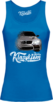 Jeżdżę klasykiem BMW M3 - top damski niebieski