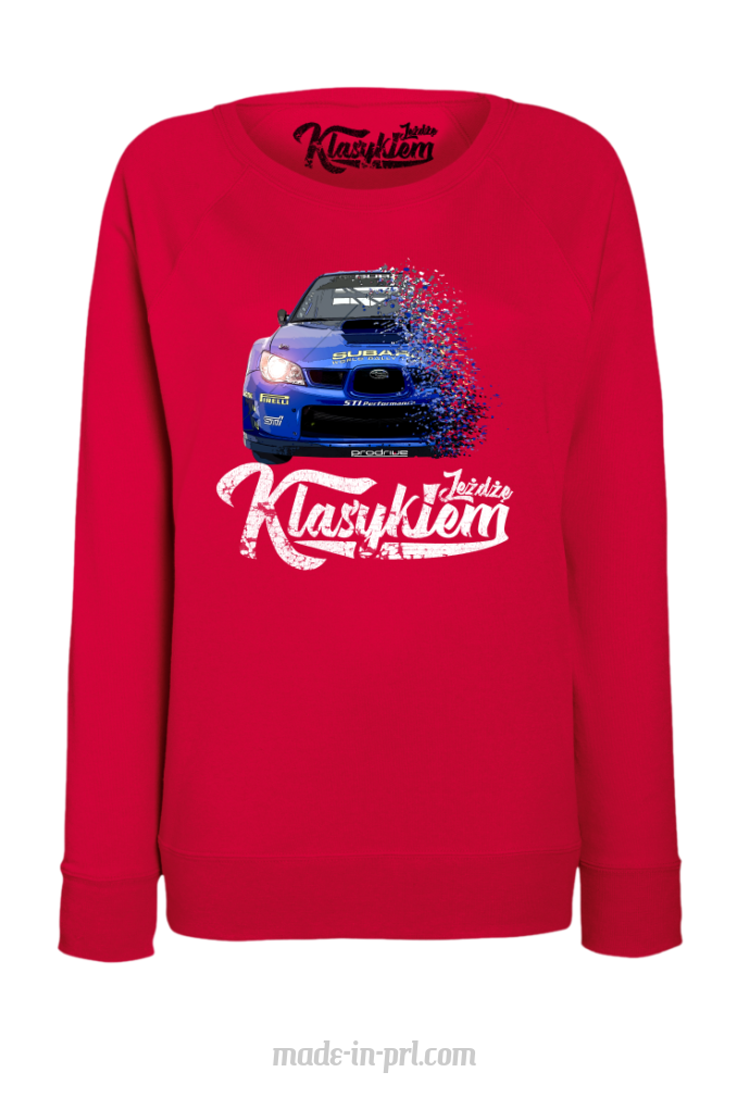 Jeżdżę klasykiem Subaru Impreza WRX - bluza damska standard