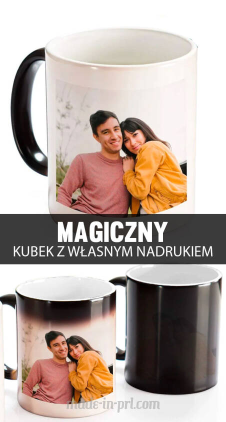 Magiczny kubek z twoim własnym nadrukiem pojemność 330ml - Kubek ceramiczny