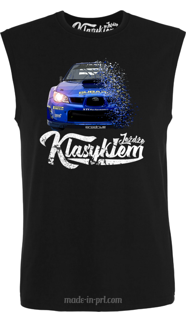 Jeżdżę klasykiem Subaru Impreza WRX - top męski bezrękawnik