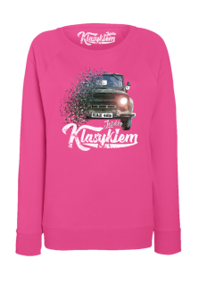 Jeżdżę klasykiem UAZ 469 - bluza damska standard różowa