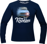 Jeżdżę klasykiem Wartburg - longsleeve męski granatowy