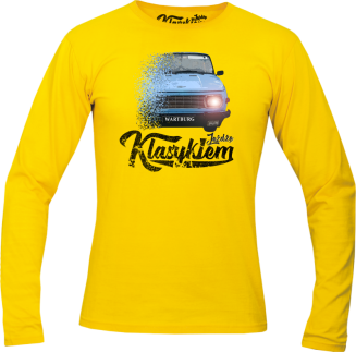 Jeżdżę klasykiem Wartburg - longsleeve męski żółty