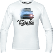 Jeżdżę klasykiem Wartburg - longsleeve męski biały