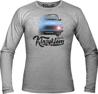 Jeżdżę klasykiem Wartburg - longsleeve męski melanż