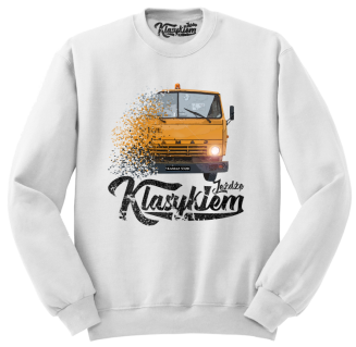 Jeżdżę klasykiem Kamaz 5320 - bluza męska standard biała