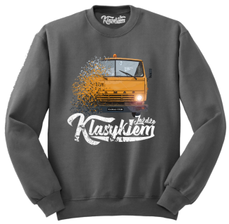 Jeżdżę klasykiem Kamaz 5320 - bluza męska standard szara