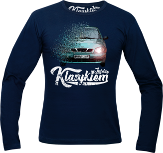 Jeżdżę Klasykiem DAEWOO LANOS - longsleeve męski granatowy