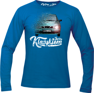 Jeżdżę Klasykiem DAEWOO LANOS - longsleeve męski niebieski
