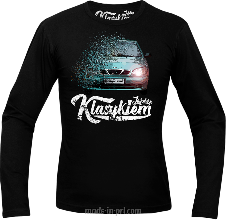 Jeżdżę Klasykiem DAEWOO LANOS - longsleeve męski czarny