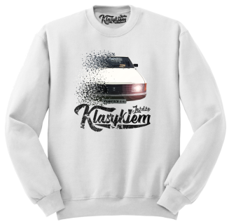 Jeżdżę klasykiem Moskvich 2141 -  bluza męska standard biała